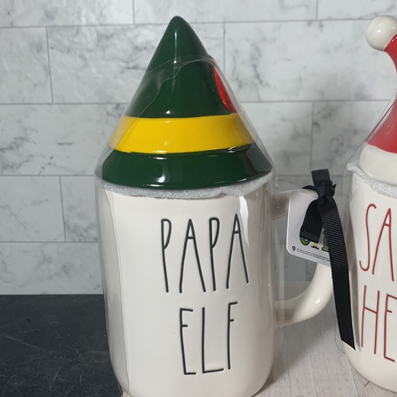 NWT Rae Dunn set of 2 Christmas mugs with lid - Picture 2 of 5